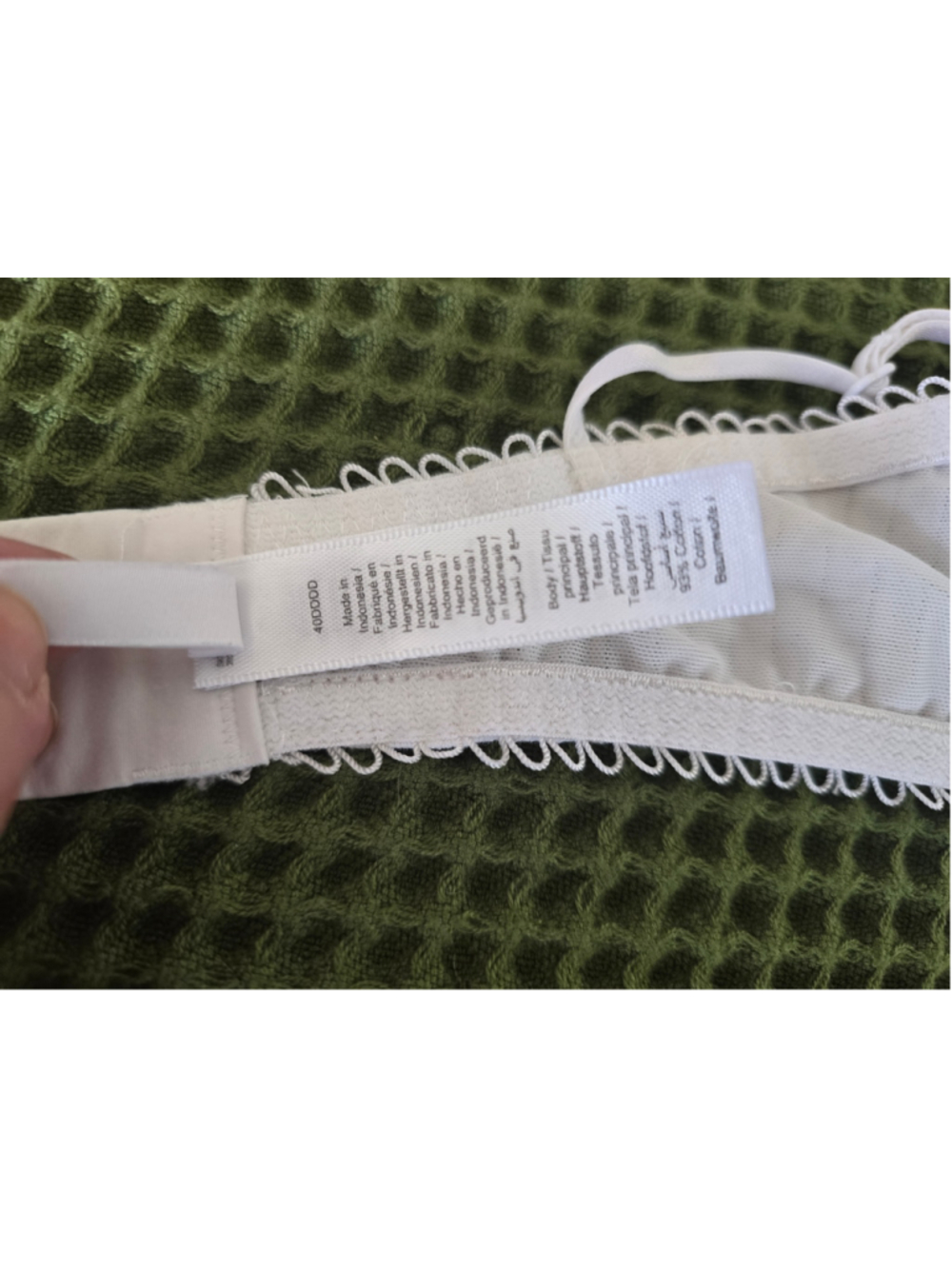 Skims pointelle cotton blend balconette bra size 40G - Picture 6 of 6